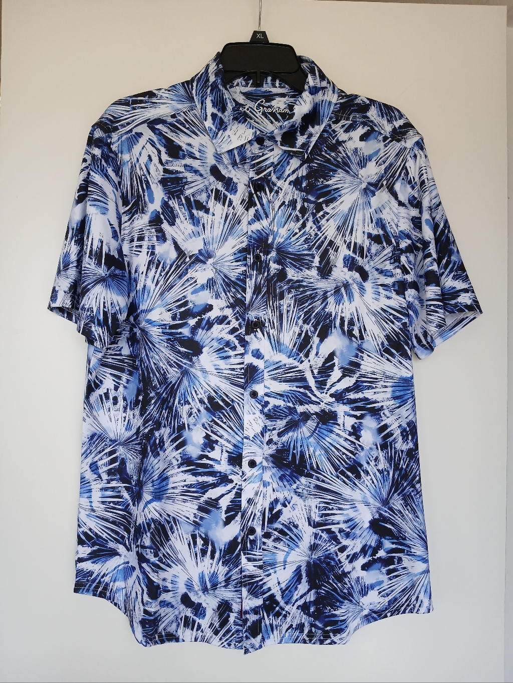 Robert Graham Donato Performance Classic Fit Shirt Blue/White Size Small